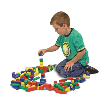 Melissa & Doug Wooden Building Blocks Set (100pcs)