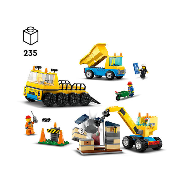 LEGO® City − Construction Trucks & Wrecking Ball CraneImage