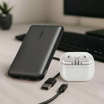 Samsung Galaxy Buds3 Pro + Belkin Power Bank