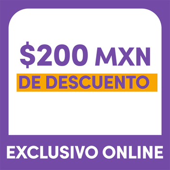 VALE DE $200 MXN DE DESCUENTO EN TU PRÓXIMA COMPRA EN LA TIENDA EN LÍNEA