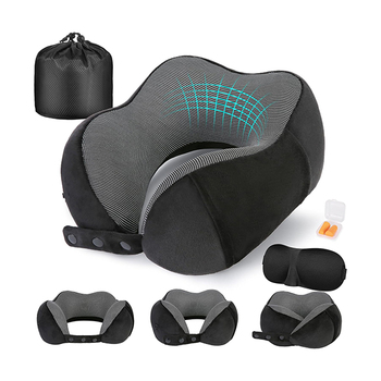 ProzenPro Travel Neck Pillow with Eye Mask, Ear Plugs & Bag