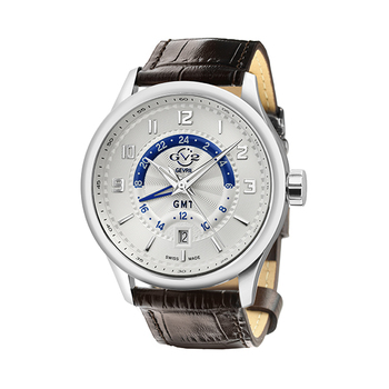 Gevril GV2 GIROMONDO Men's Silver Dial Watch with Leather Strap