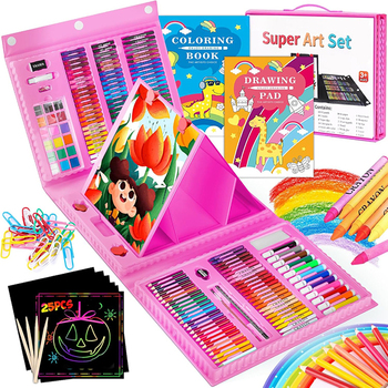 ProzenPro Kids Art Kit with Easel & Supplies 251pcs