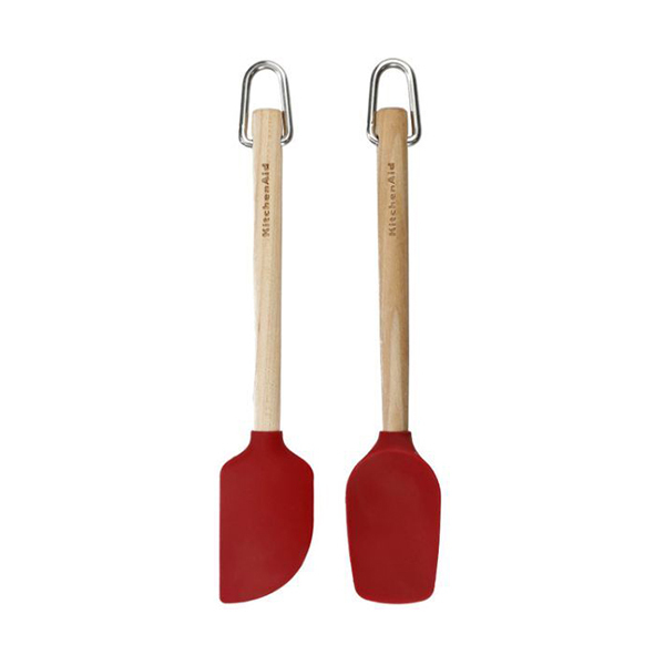 KitchenAid Set da 2 Mini spatole in legno di betullaImmagine