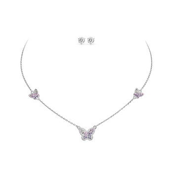 Pica LéLa VANESSA Necklace & CZ Stud Earrings