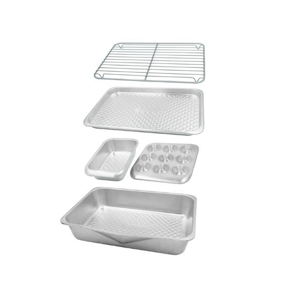 MasterClass Bakset voor stapelen in aluminium (set van 5)Afbeelding