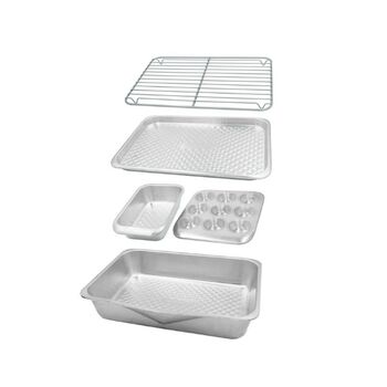 MasterClass Bakset voor stapelen in aluminium (set van 5)