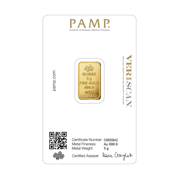 PAMP Fortuna Gold Ingot 5gImage