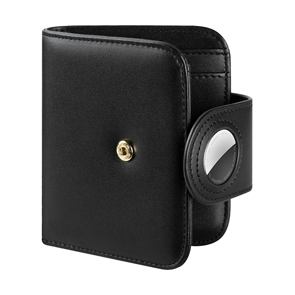 Women's Slim RFID Leather Wallet with AirTag HolderImage