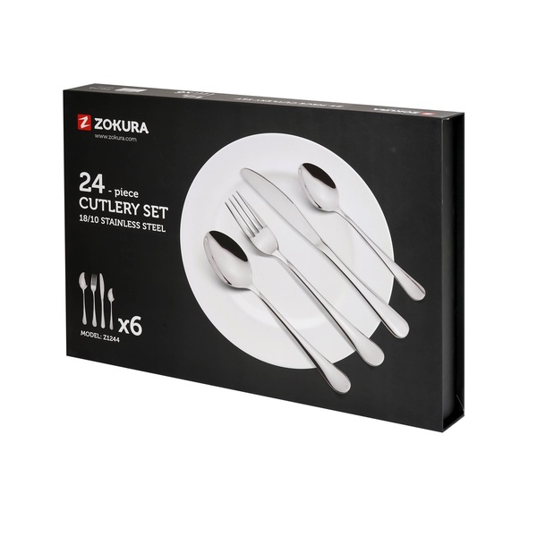 Zokura Set di posate in acciaio inossidabile da 24 pezziImmagine