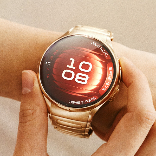 Huawei Watch 5 Smartwatch 42MM - Titanium Strap (Sand Gold)Image