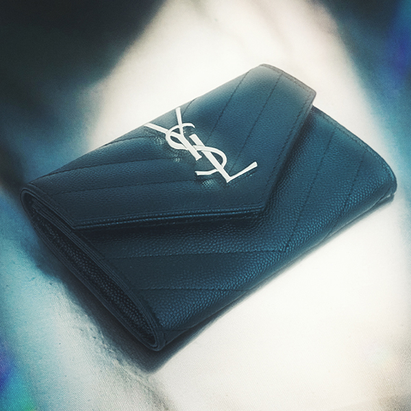 Saint Laurent YSL Logo Quilted Leather Flap WalletImage