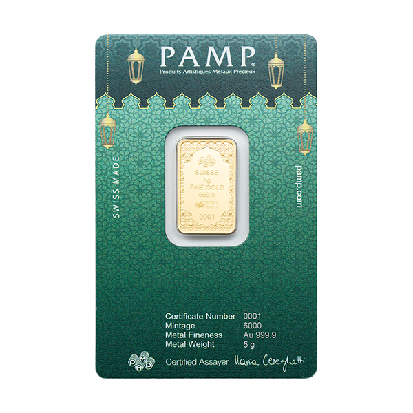 PAMP Eid Mubarak Gold Bar 5gImage