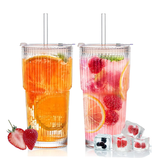 Lot de 2 gobelets en verre de 600ML – RliocvheImage