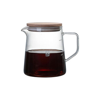 Servidor de café 500ML de vidrio con tapa de Earnmore