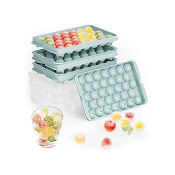 Juego de 3 Bandejas redondas para cubitos de hielo con tapa de iyes.top