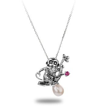 Mia's Monkey Charm Necklace