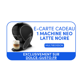 E-Carte Cadeau Machine NEO Latte Noire à valoir sur notre site