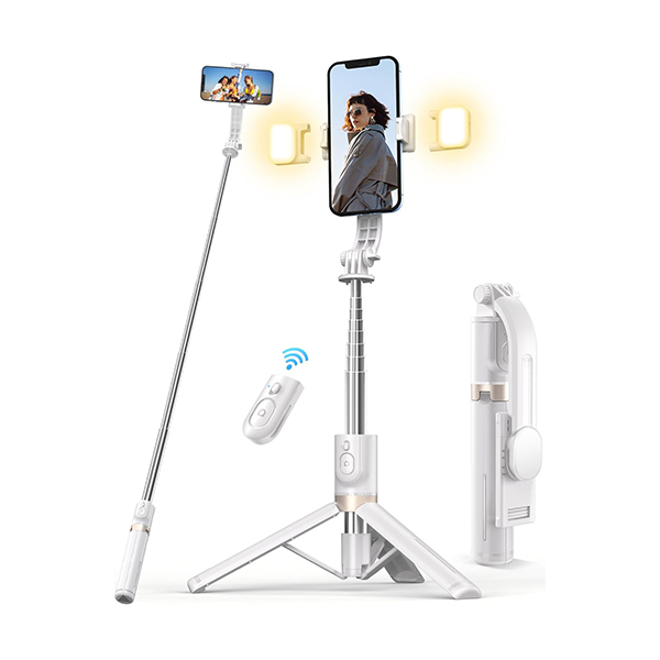 Pnitri 3-in-1 Selfie-Stick-Stativ mit 2 FülllichternBild