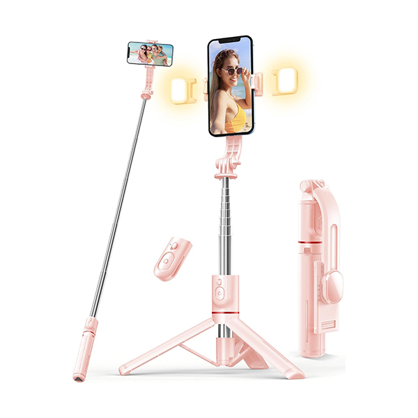 Pnitri 3-in-1 Selfie-Stick-Stativ mit 2 FülllichternBild
