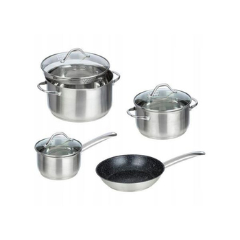 Conjunto de Panelas Aço Inox com Frigideira da SMILE