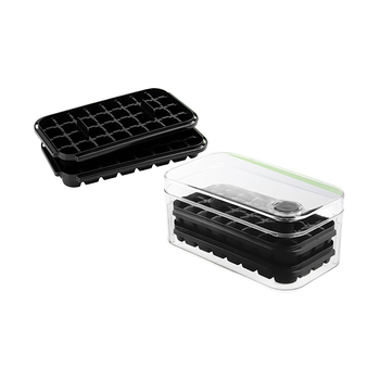 Conjunto de 2 Tabuleiros para Cubos de Gelo da Seachrgif (Preto)