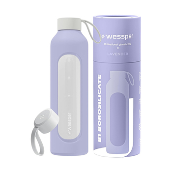 Garrafa de Água de Vidro Motivacional de 1L da Wessper