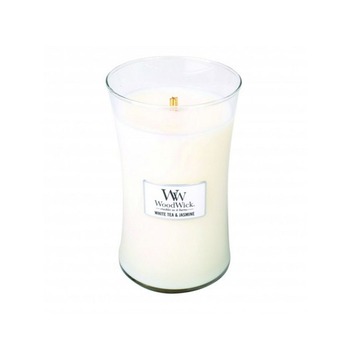 WoodWick WHITE TEA & JASMINE Large Jar Candle