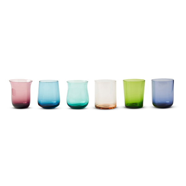 Bitossi - Diseguale: Set 6 Bicchieri Acqua ColoratiImmagine