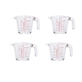 KitchenCraft Mini-Messbecher aus Glas (4er-Set)