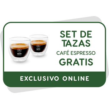 Vale por un set de tazas café espresso NEO gratis en tu próxima compra online