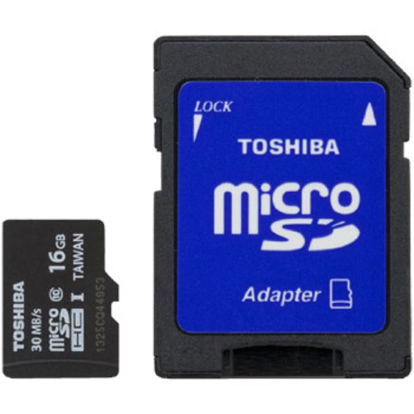 Toshiba microSDHC Class 4 Memory Card, 16GBImage