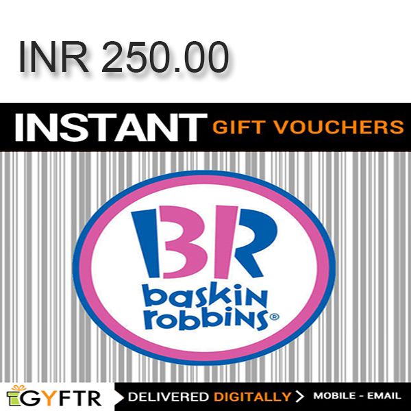 BaskinRobbins GyFTR Instant Gift Voucher INR250 InterMiles Reward Store