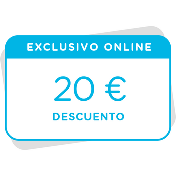 Vale de 20€ de descuento en tu próxima compra en la tienda online