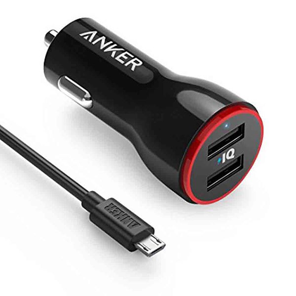 Anker PowerDrive Dual-USB Car Charger & Micro USB CableImage