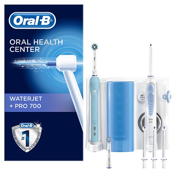 Oral-B PRO 700 Cross Action Toothbrush + Water Jet Mouth ShowerImage