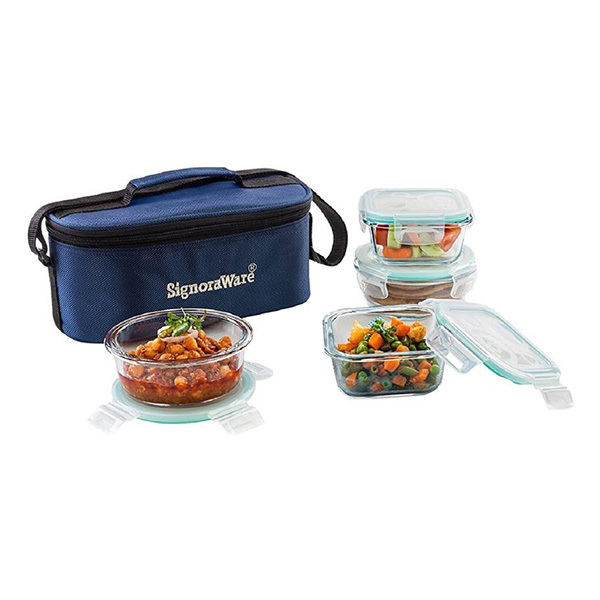 signoraware double decker box with bag