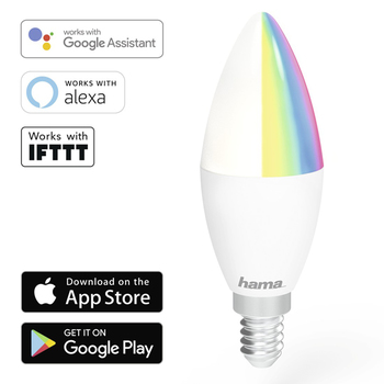 Lámpara Wi-Fi LED de Hama − E14, 4,5W, RGB