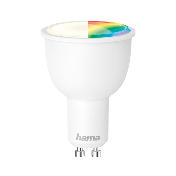 Lâmpada Wi-Fi LED da Hama − GU10, 4,5W, RGBImagem