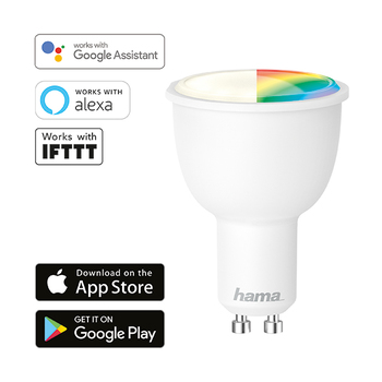 Lámpara Wi-Fi LED de Hama − GU10, 4,5W, RGB
