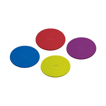 Colourworks Silicone Ronde Onderzetters − Set van 4