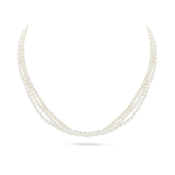 UMI Pearls AEYRN 3-Line Freshwater Pearl Necklace