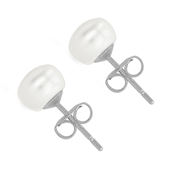UMI Pearls BIANCA White Button Pearl Earstuds