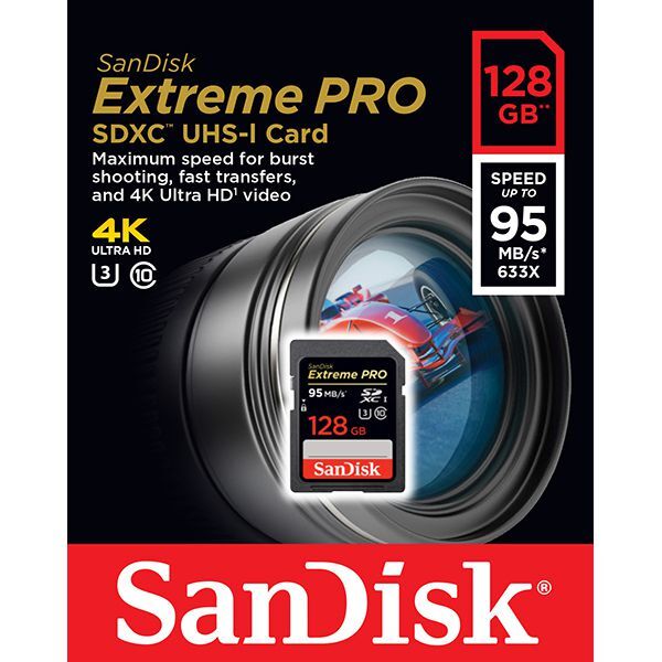 SanDisk EXTREME PRO SDHC UHS-1 Memory Card 128GBImage