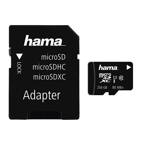 Hama microSDXC UHS-I Class 10 Memory Card 256GB + Adapter/MobileImage