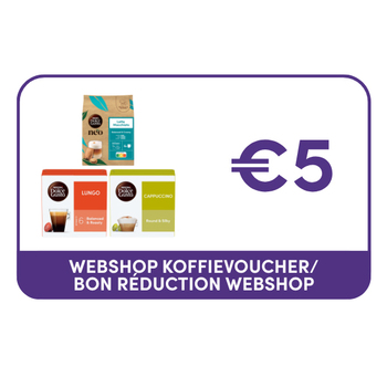 Kortingsbon €5 te gebruiken op onze webshop