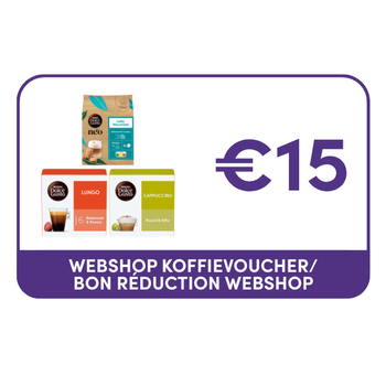 Kortingsbon €15 te gebruiken op onze webshop