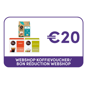 Kortingsbon €20 te gebruiken op onze webshop