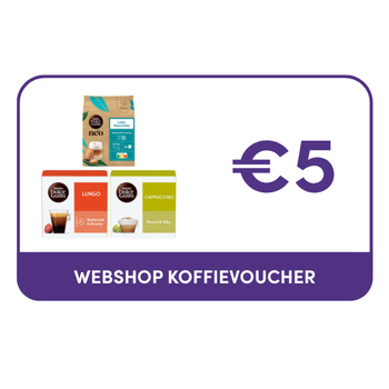 Kortingsbon €5 te gebruiken op onze webshop