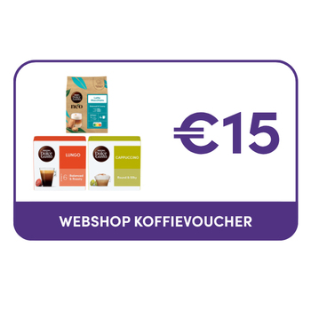 Kortingsbon €15 te gebruiken op onze webshop